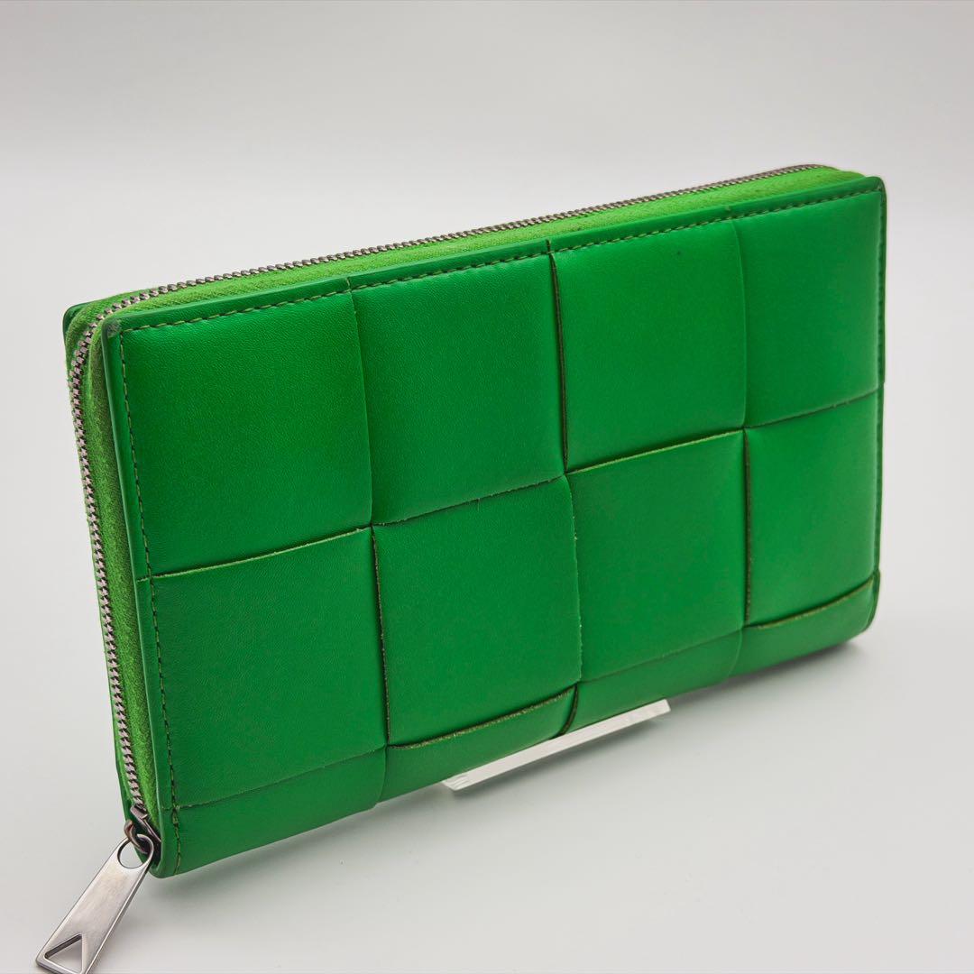 【最高峰美品】ボッテガヴェネタ カセット イントレチャート 長財布 IC搭載