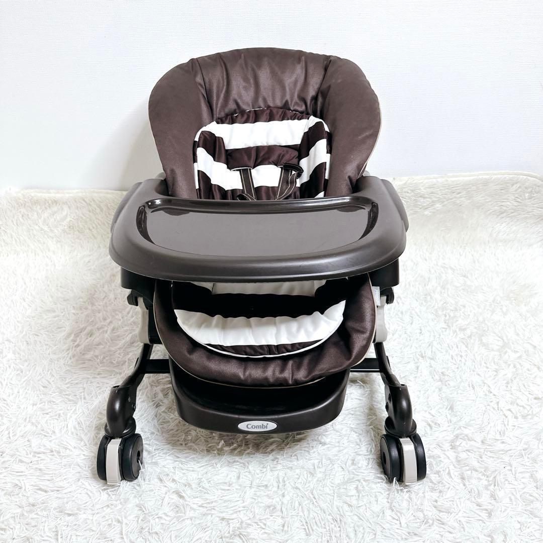 ✨美品✨ Combi ネムリラ4キャスAT スイングチェア　自動　ハイローチェア