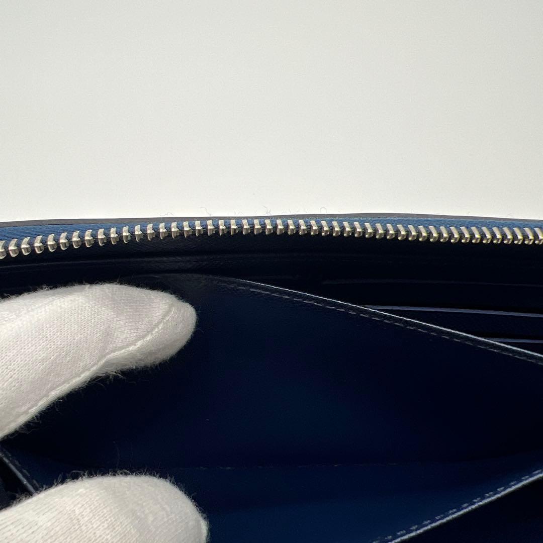 ルイヴィトン　エピ　アンディゴブルー　ジッピーウォレット長財布M61837