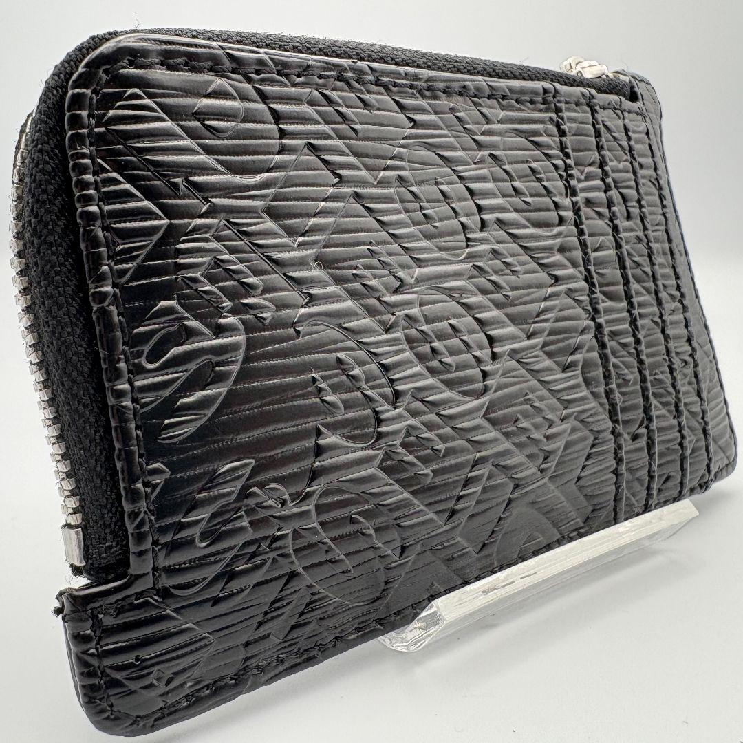 ✨️未使用級✨️　現行　ディーゼル　ロゴ総柄　型押し　ケース　レザー　黒