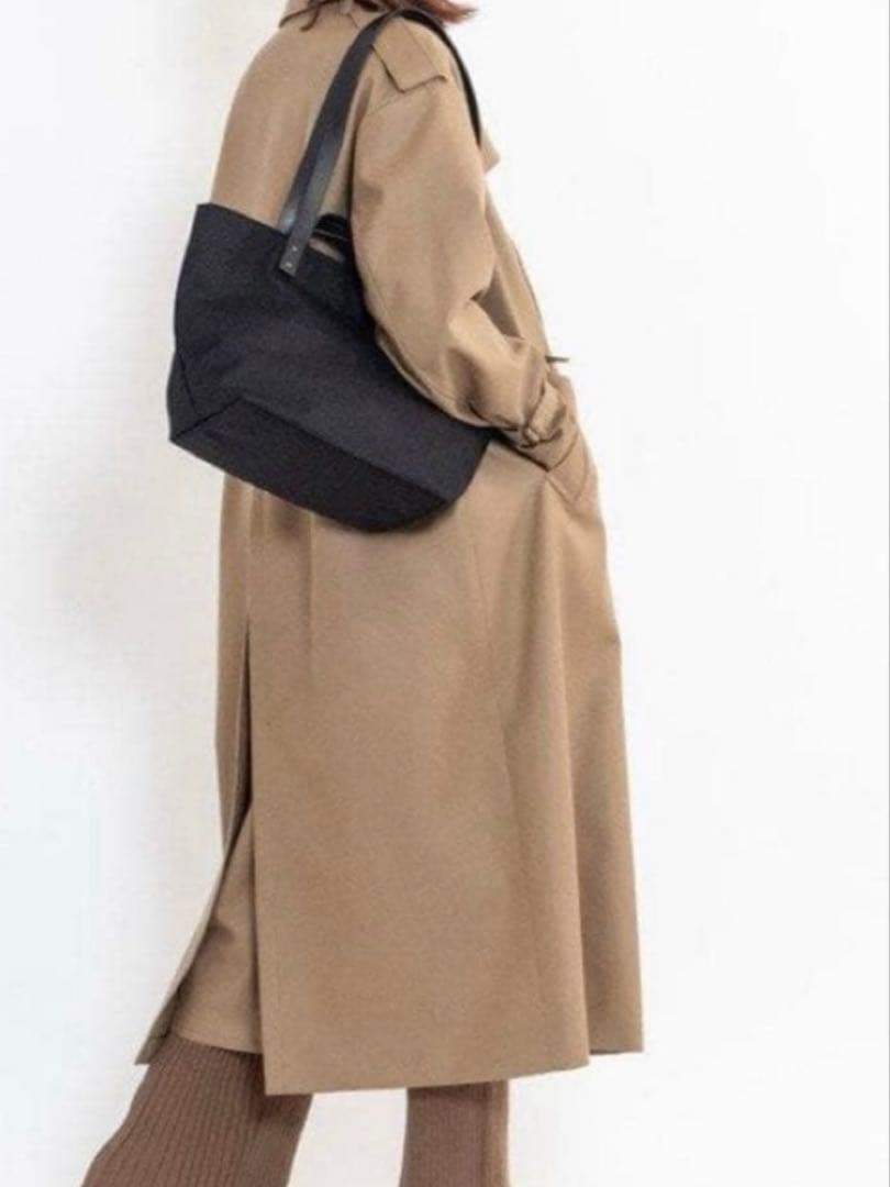 Aeta アエタ ダブルハンドルキャンバストート ブラック レザー