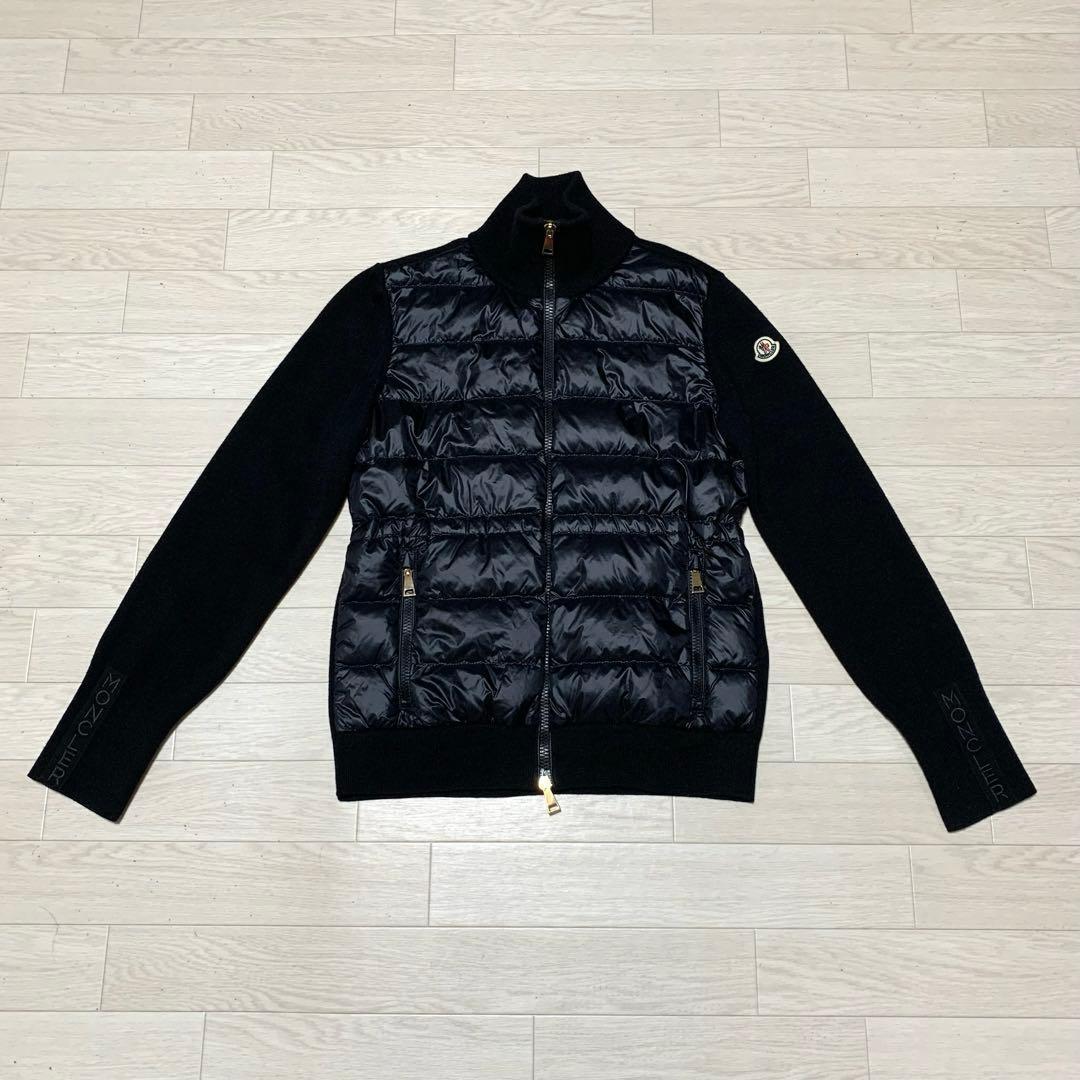 最新超美品★ モンクレール　ダウンカーディガン　ブラック Ｓ　5P55