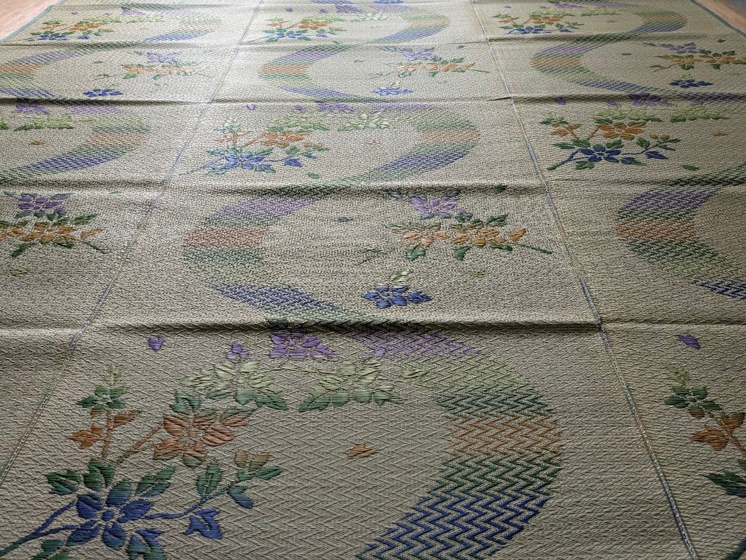い草ラグ　花ござ　10帖　約435×352cm　夏用　和室用