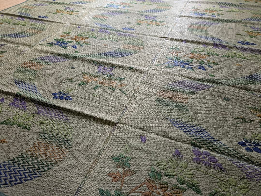 い草ラグ　花ござ　10帖　約435×352cm　夏用　和室用