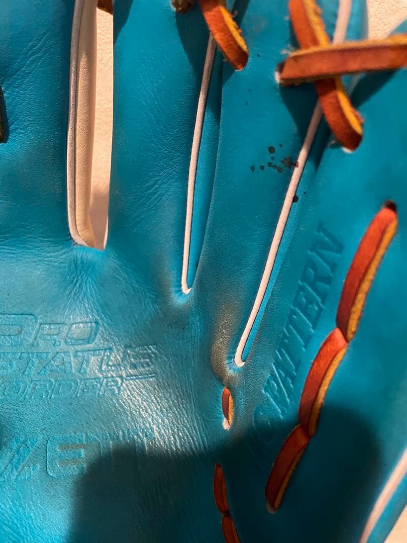 ZETT 軟式野球グローブ 水色、キャメル