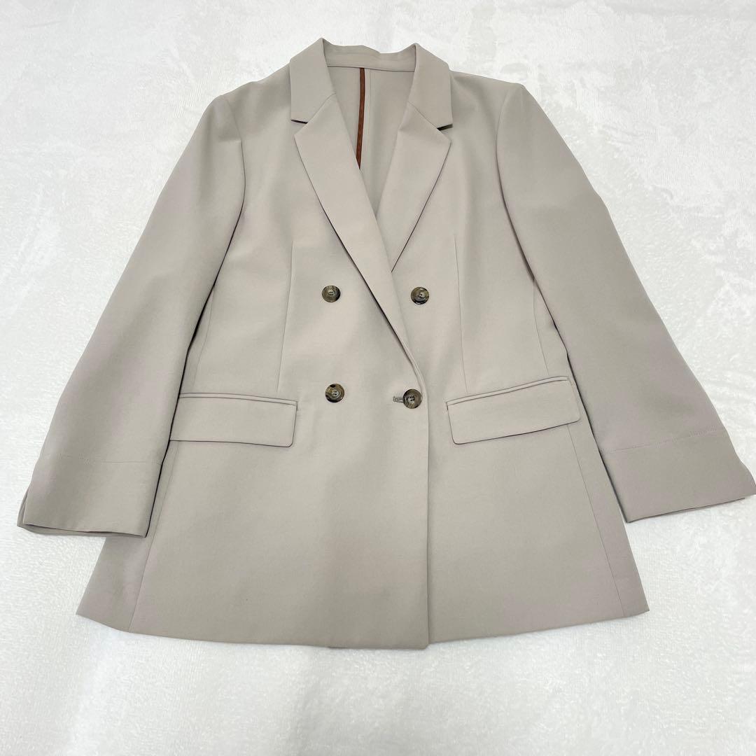 LES MUES ウォッシャブル パンツスーツ セットアップ ダブル グレージュ