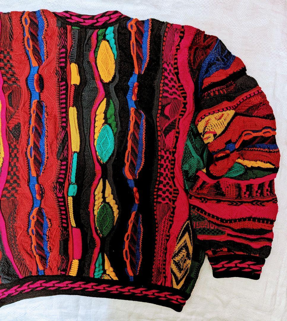 COOGI クージーウールセーター Mサイズマルチカラー3Dニットド派手