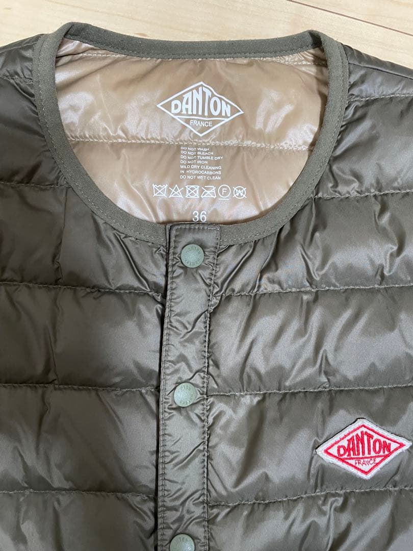 DANTON ダウンジャケット オリーブグリーン 36