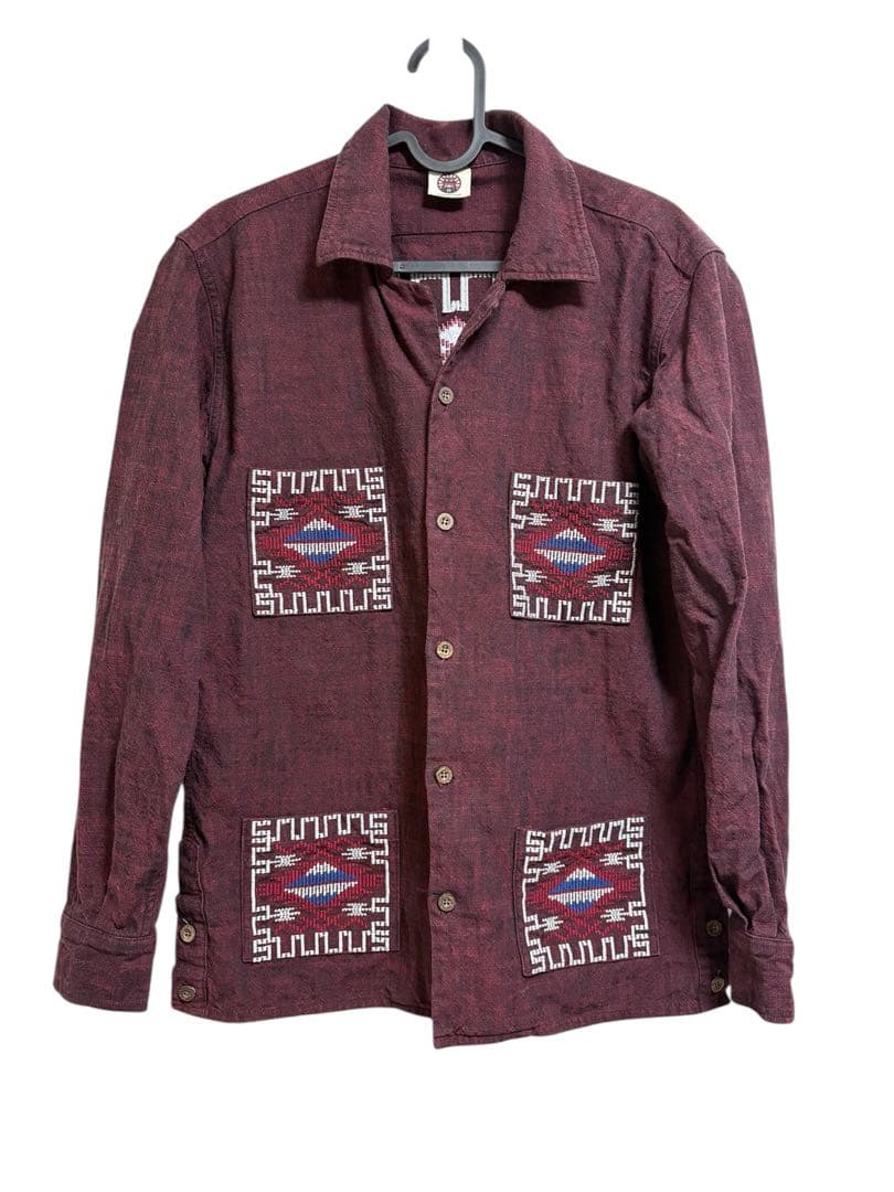 サムライ倶楽部（SAMURAI CLUB）　グアテマラシャツ　バーガンディ
