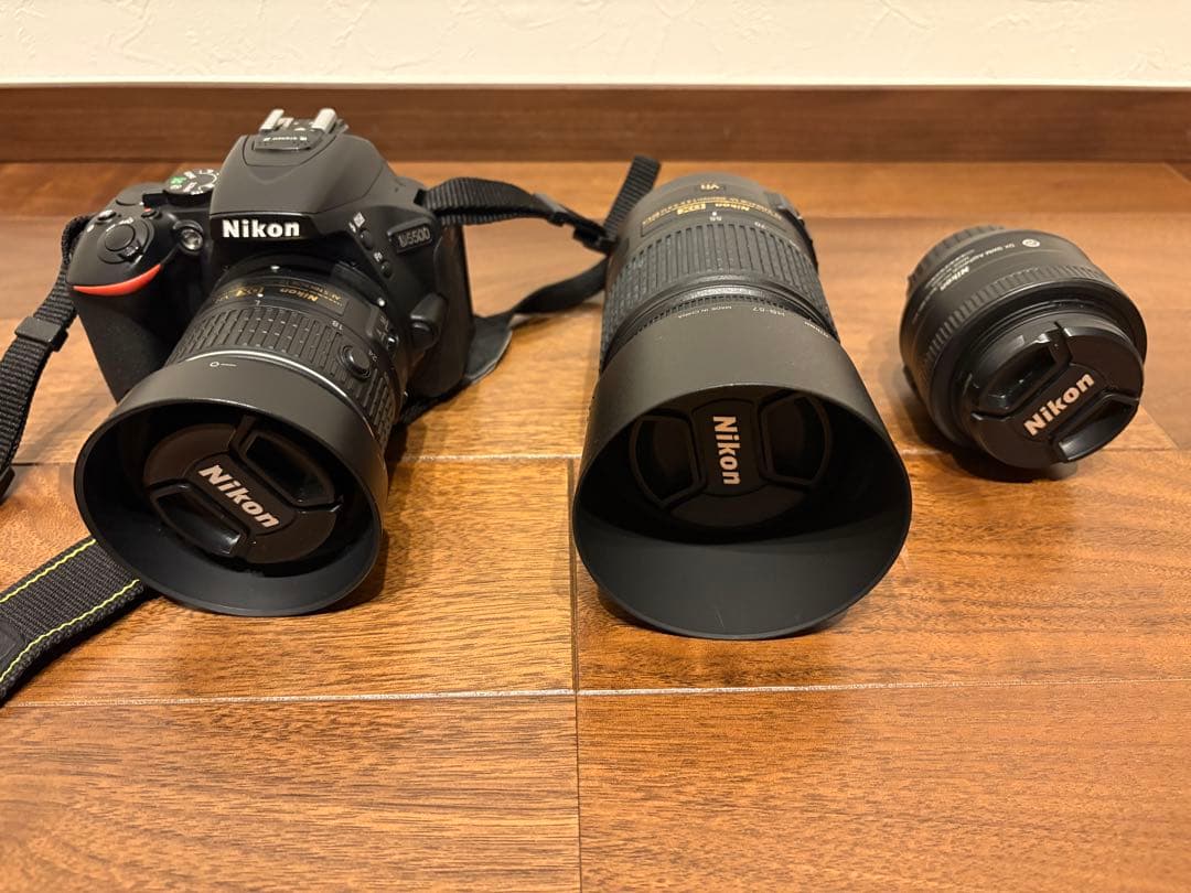 【美品】Nikon D5500 ダブルズームキット + 単焦点レンズ + ケース