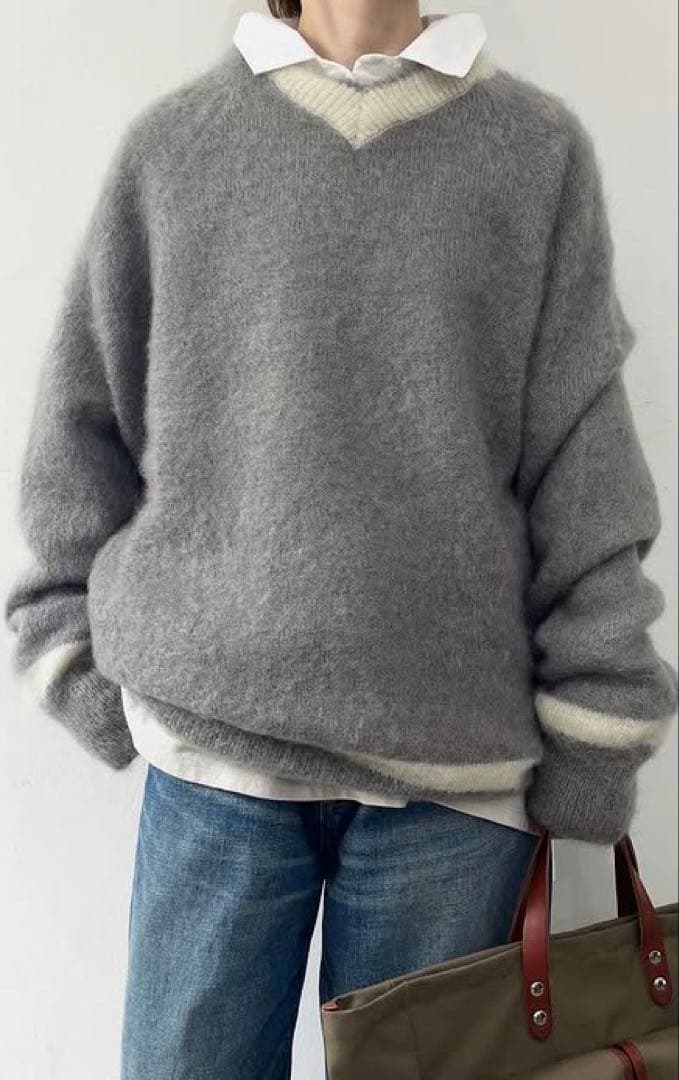 R&D.M.Co- (アールアンドディーエムコー) モヘアクリケットセーター