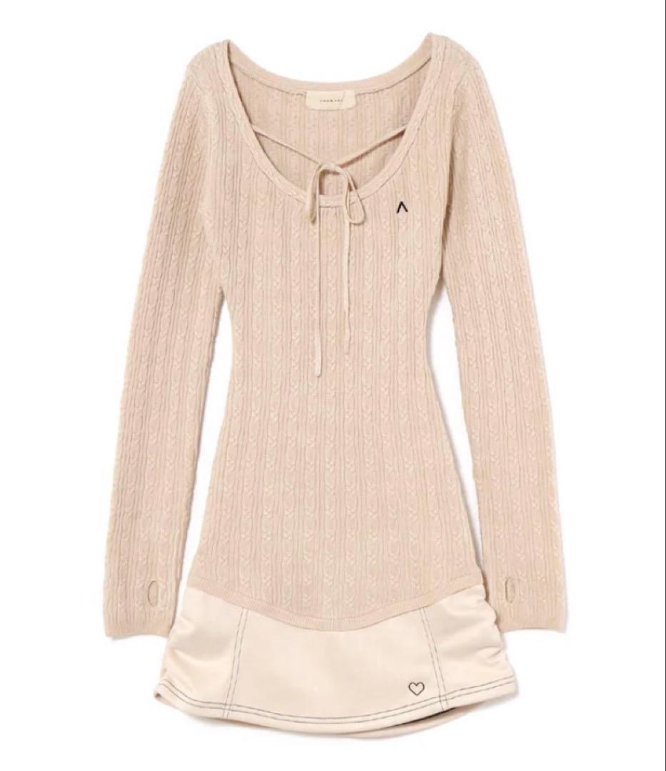 ANDMARY Regina cable mini dress アンドマリー