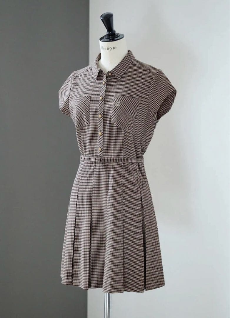 【新品未使用】Checked Shirt Mini Dress herlipto