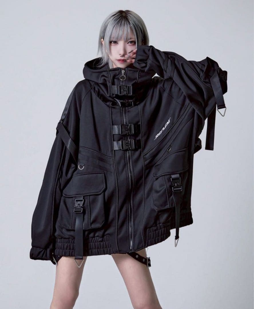 REFLEM レフレム サイバー切替ハイネックジャージパーカー