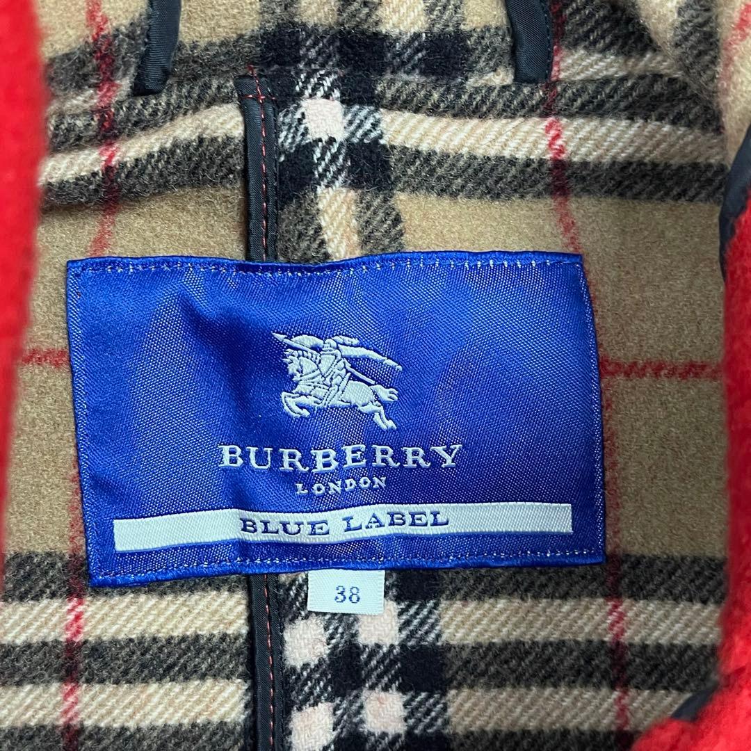 BURBERRY BLUE LABEL ダッフルコート　レッド　ロングコート