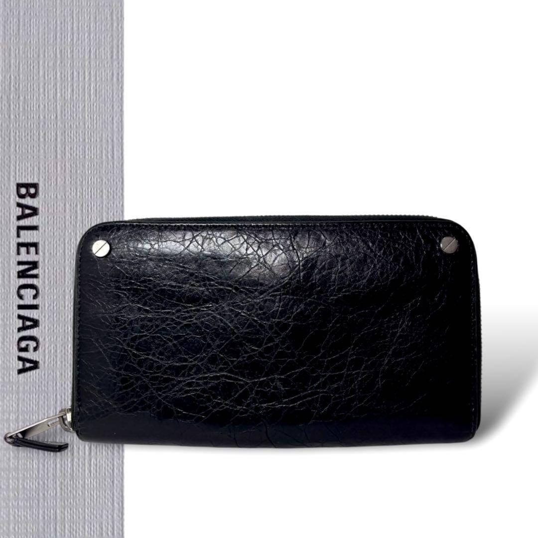 完売品★BALENCIAGA CASH Bifold Black 長財布　黒