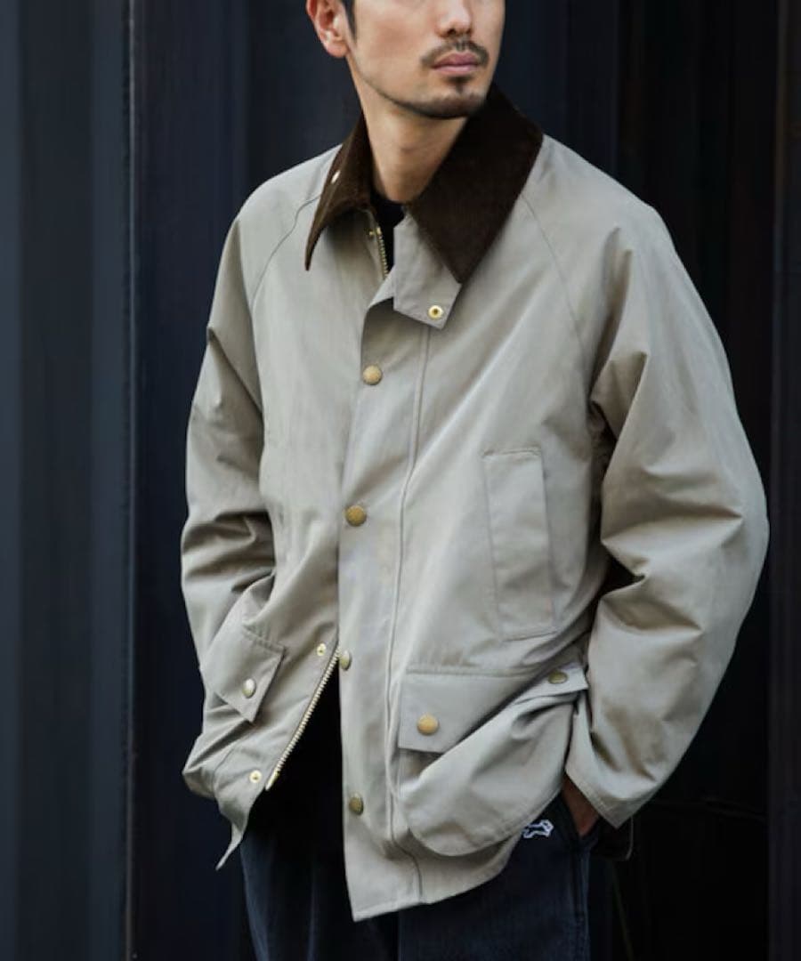 BARBOUR BEDALE オーバーサイズ Sleeve 40 L グレー