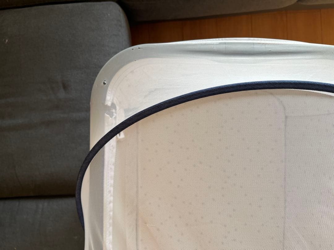 HZDMJ ベビーベッド グレー 星柄マットレス