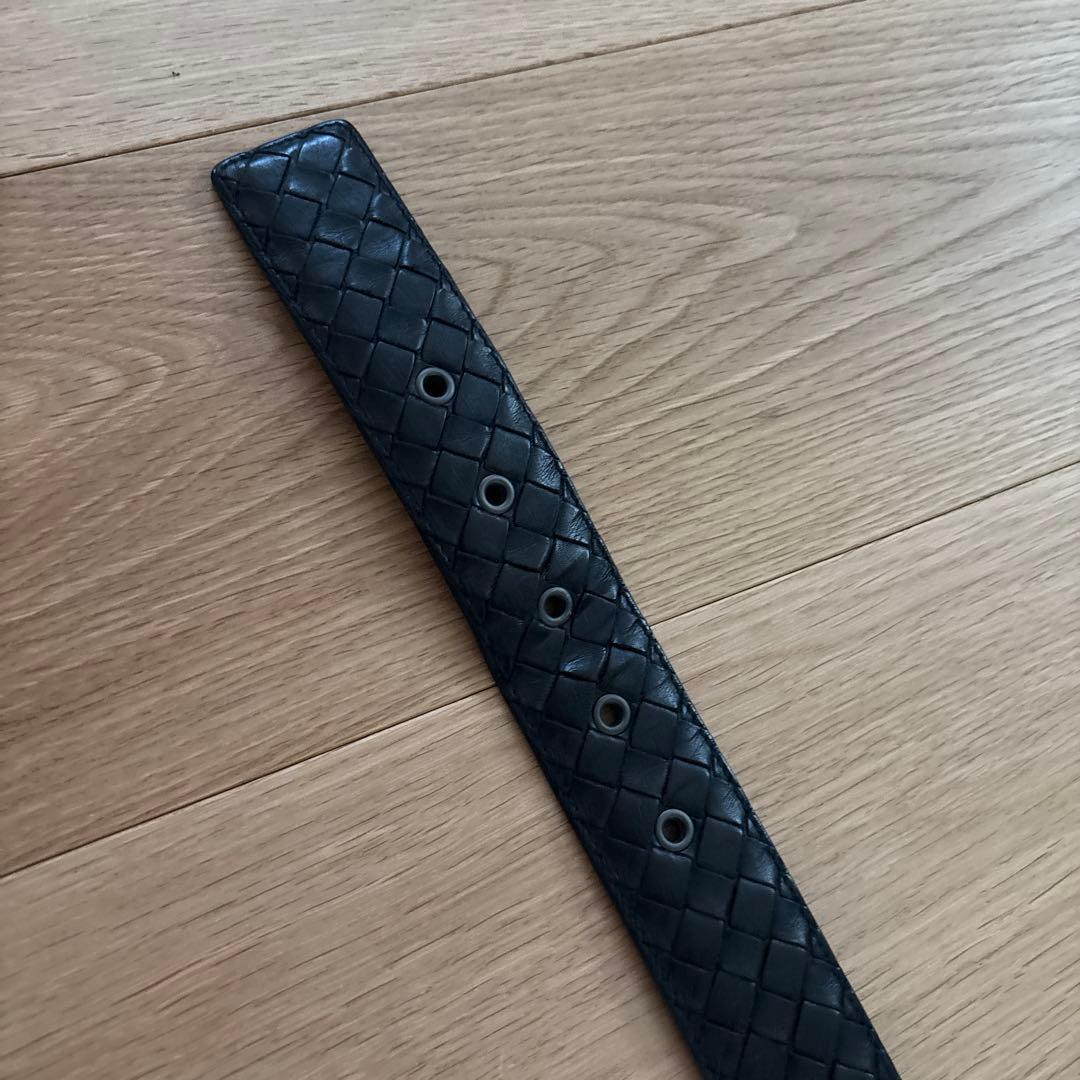 BOTTEGA VENETA ボッテガヴェネタブラック編み込みベルト