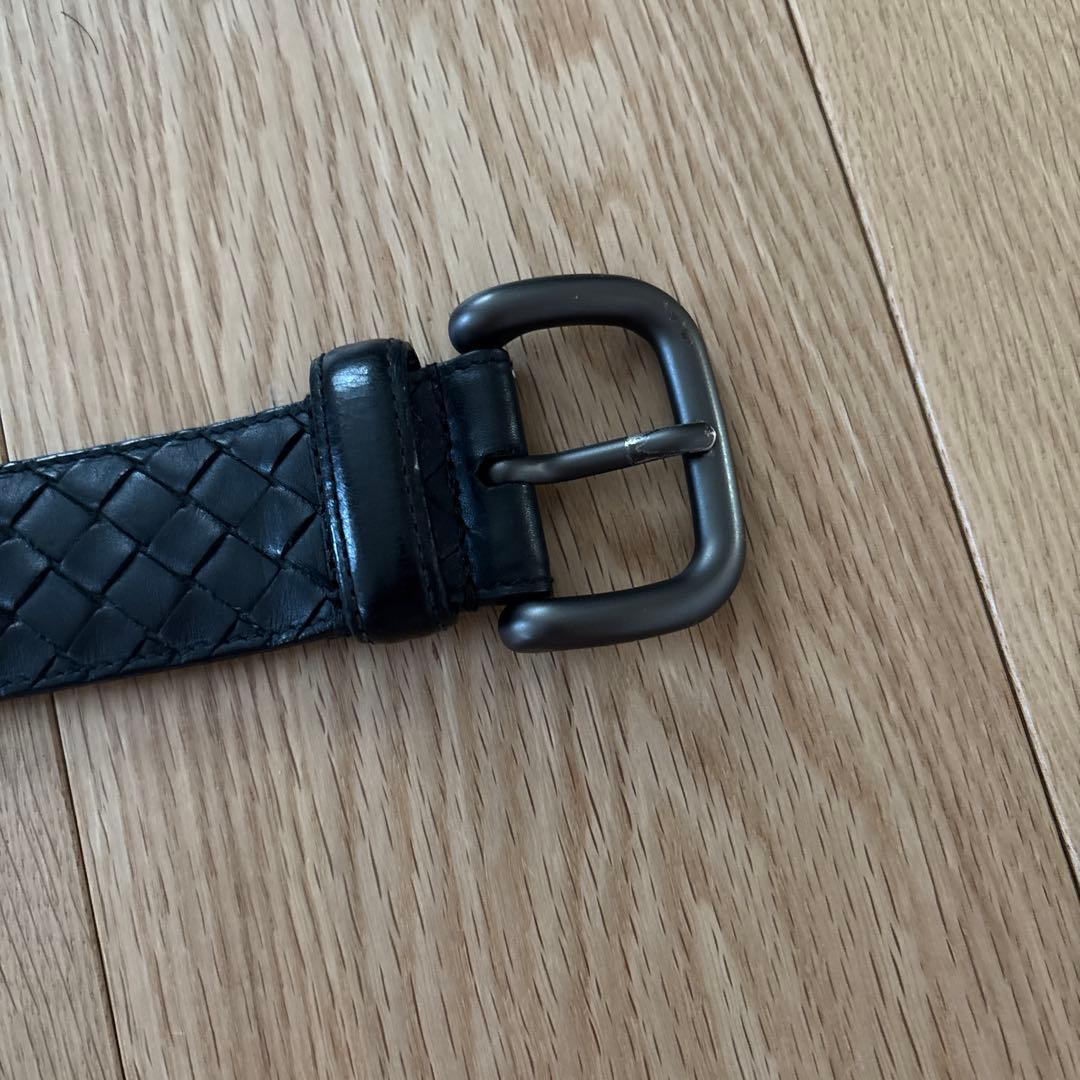 BOTTEGA VENETA ボッテガヴェネタブラック編み込みベルト