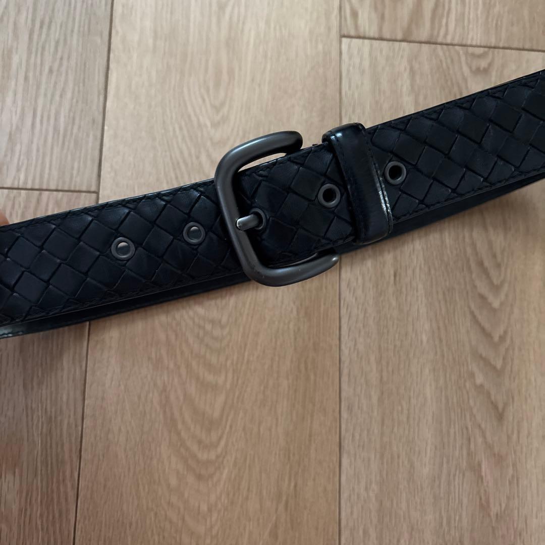 BOTTEGA VENETA ボッテガヴェネタブラック編み込みベルト