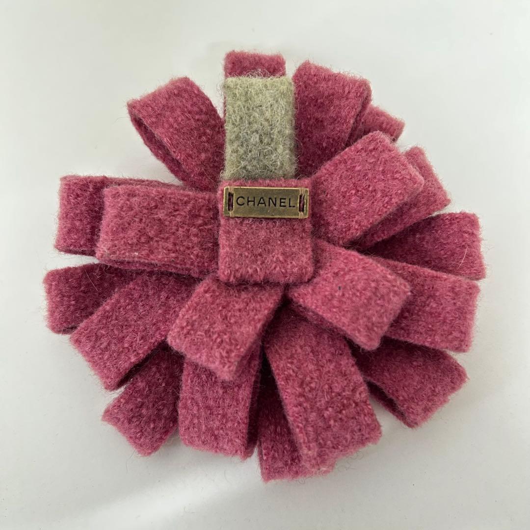 CHANEL シャネル ブローチ コサージュ フラワー ツイード