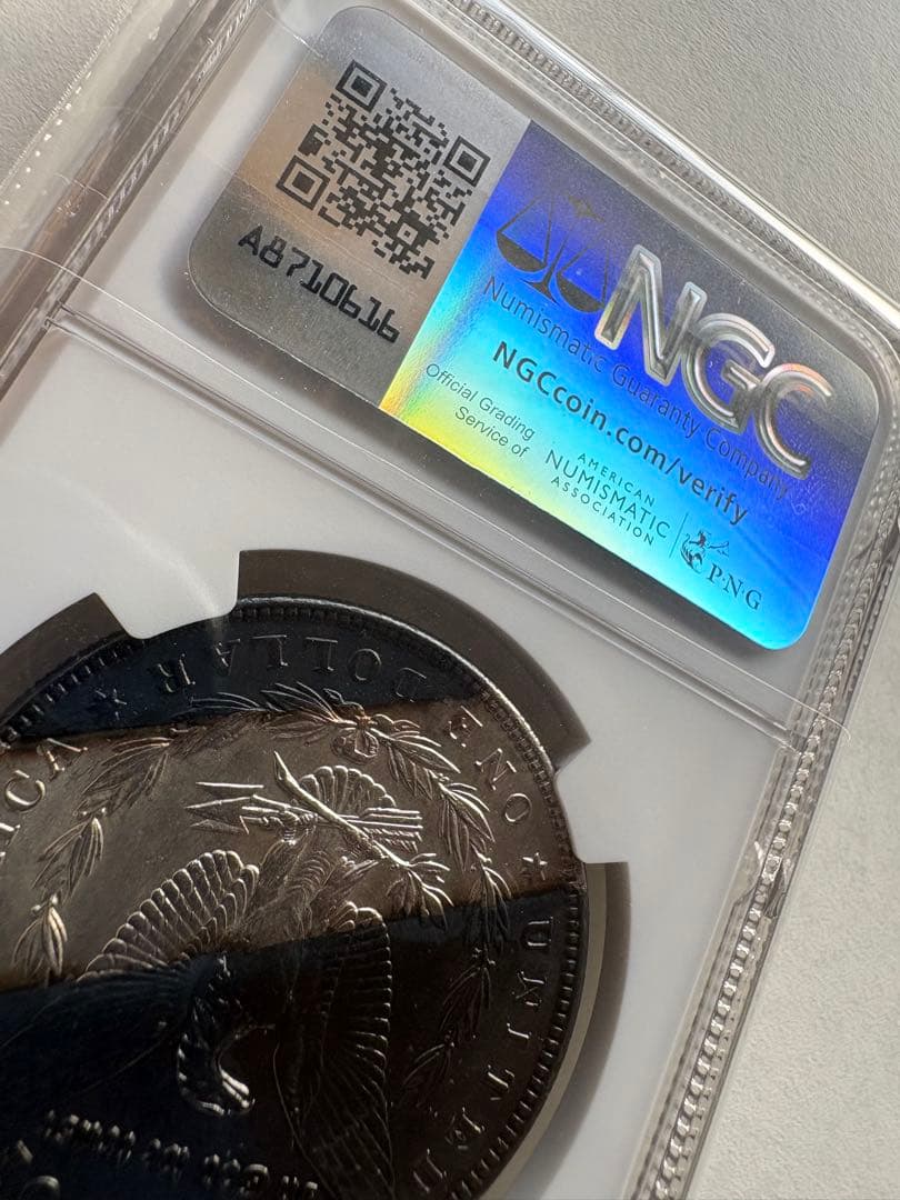 【銀貨保証】1897年銘　モルガンダラー　銀貨　NGC鑑定　UNC判定