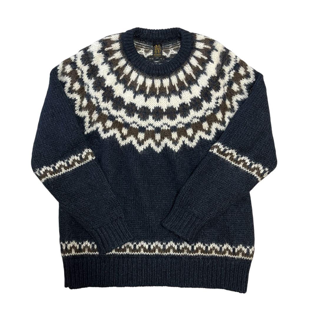 【BATONER】 MOHAIR NORDIC CREW NECKセーター