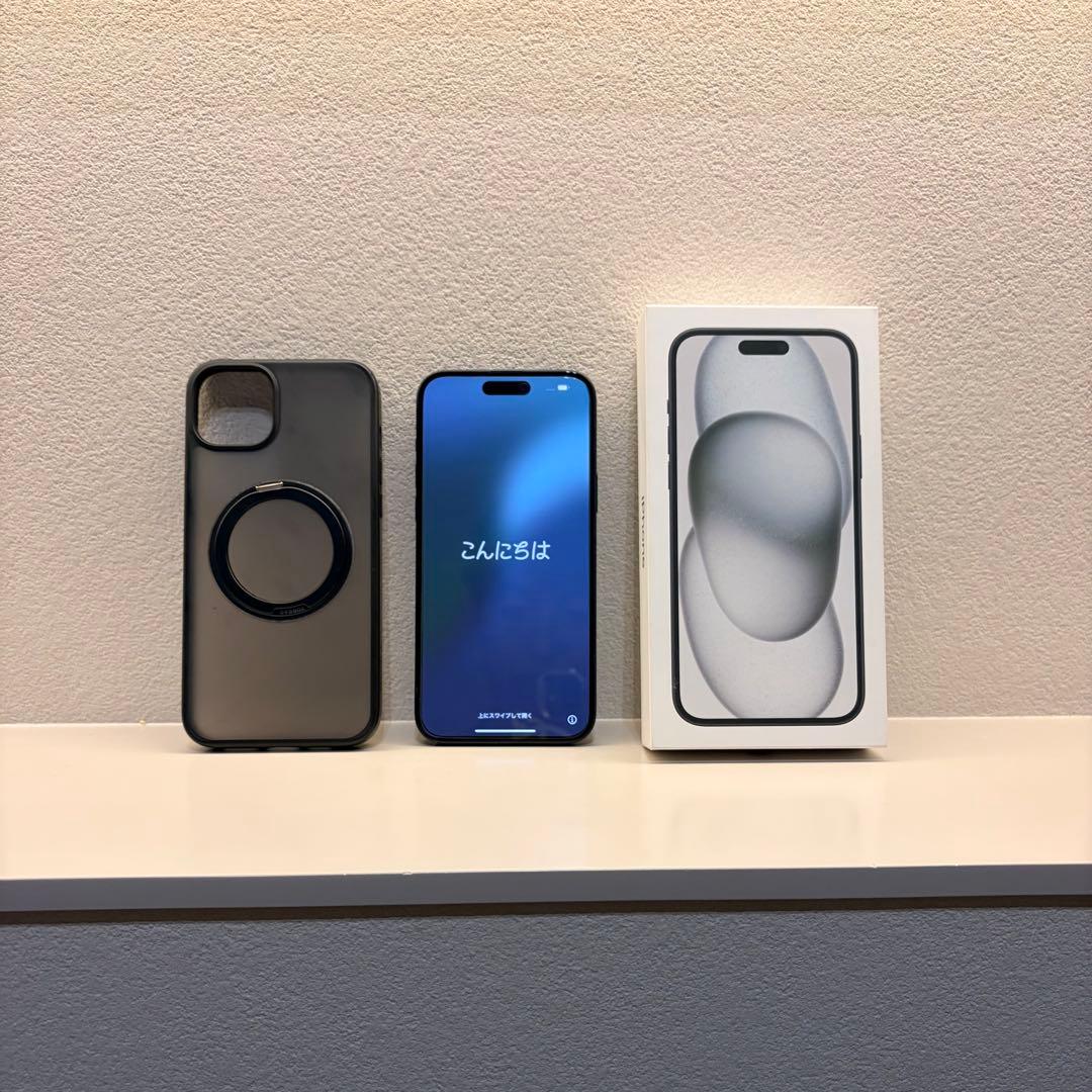 iPhone 15Plus 128GB ブラック TORRASケース付き