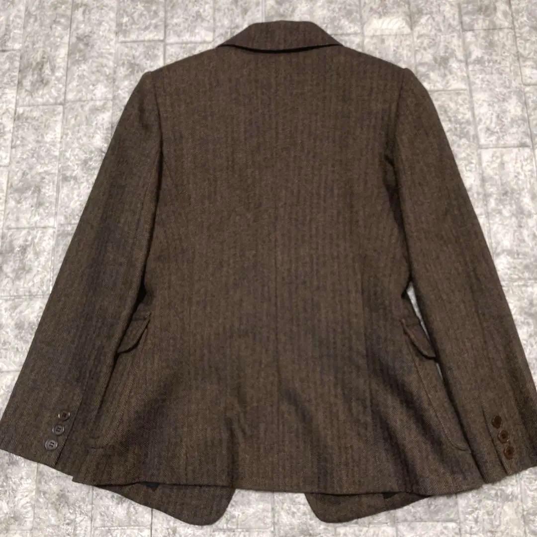 美品　ZIGSAW ジグソー　パンツスーツ　ヘリンボーン　カシミヤ混　英国製