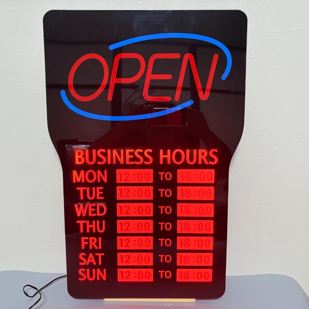 OPEN-CLOSED 看板 オープン クローズ サインプレート 高輝度 LED