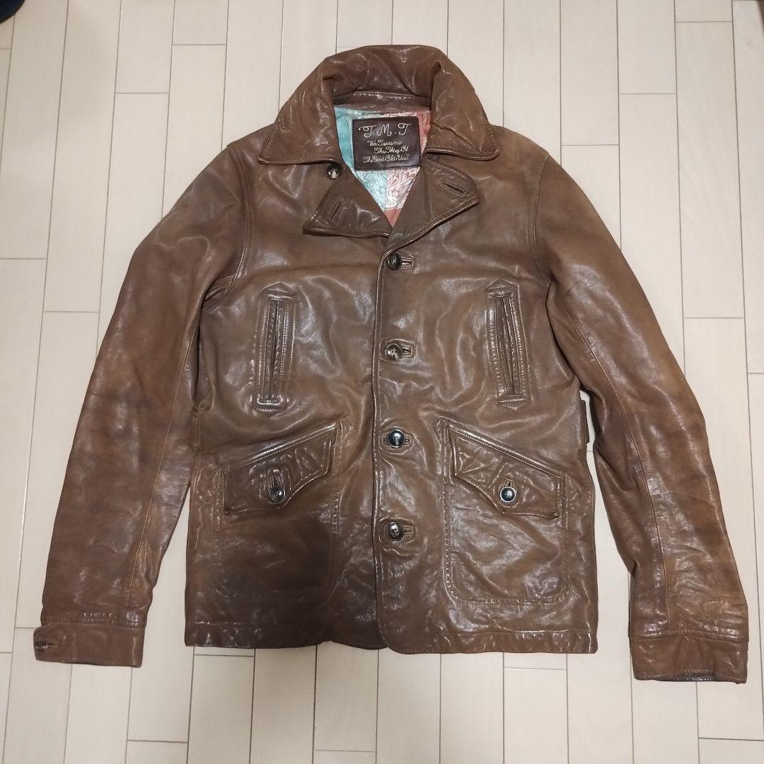 今期売切！TMT 馬革バンダナバイカーレザージャケットHORSELEATHER