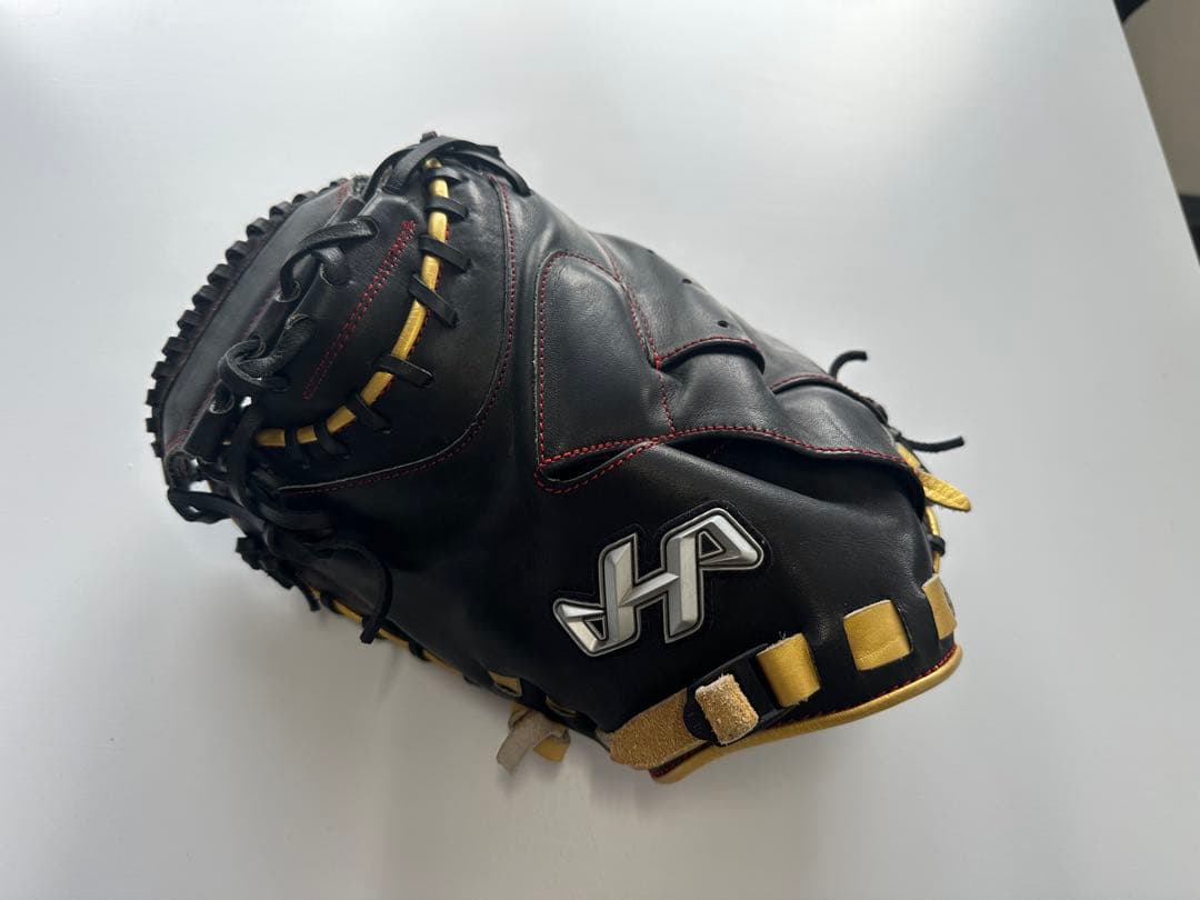 ハタケヤマ 左投げPRO-M62 ブラック/イエロー 軟式キャッチャーミット