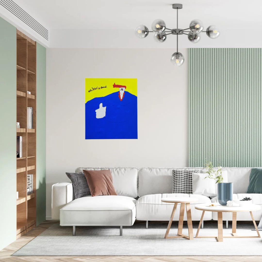 あ*ん様 現代アート アクリル画 絵画　原画　\"hair is good\"