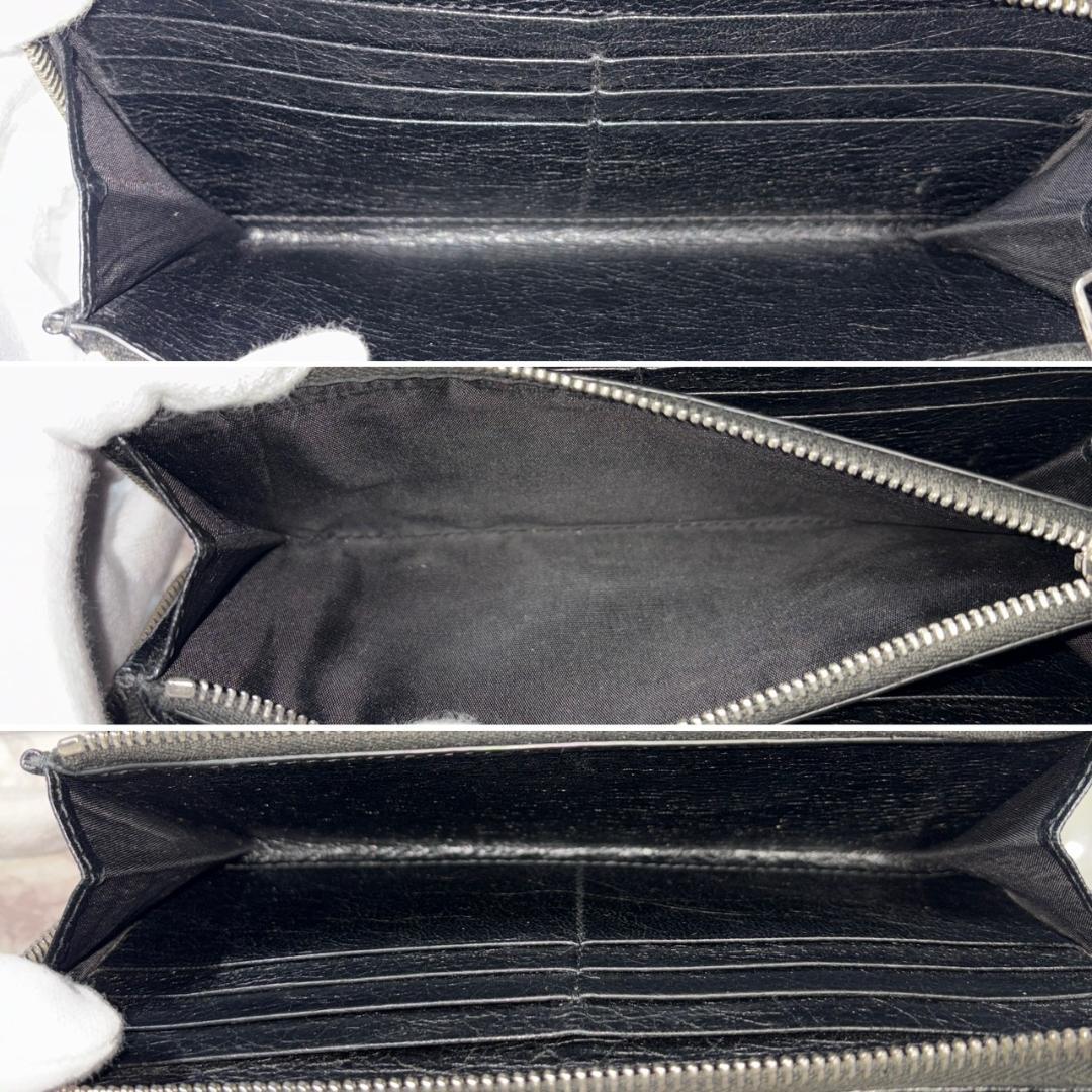 【早い者勝ち】バレンシアガ 長財布 ラウンドファスナー ブラック #B611