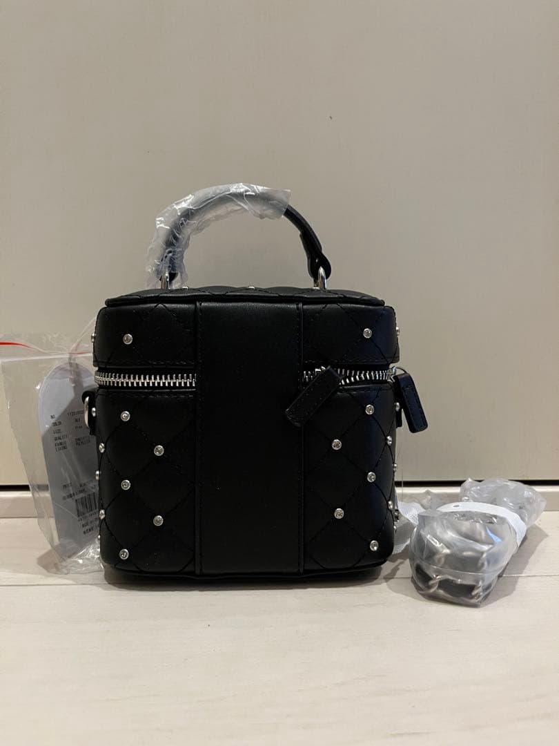 キルティングビジュースクエアミニバッグ