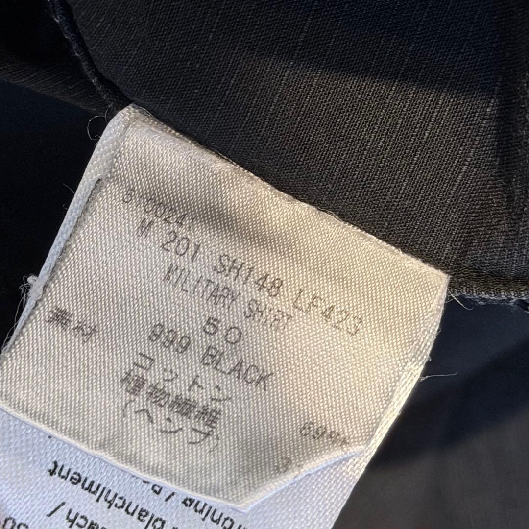 トップス LEMAIRE 20SS BLACK MILITARY SHIRT 50