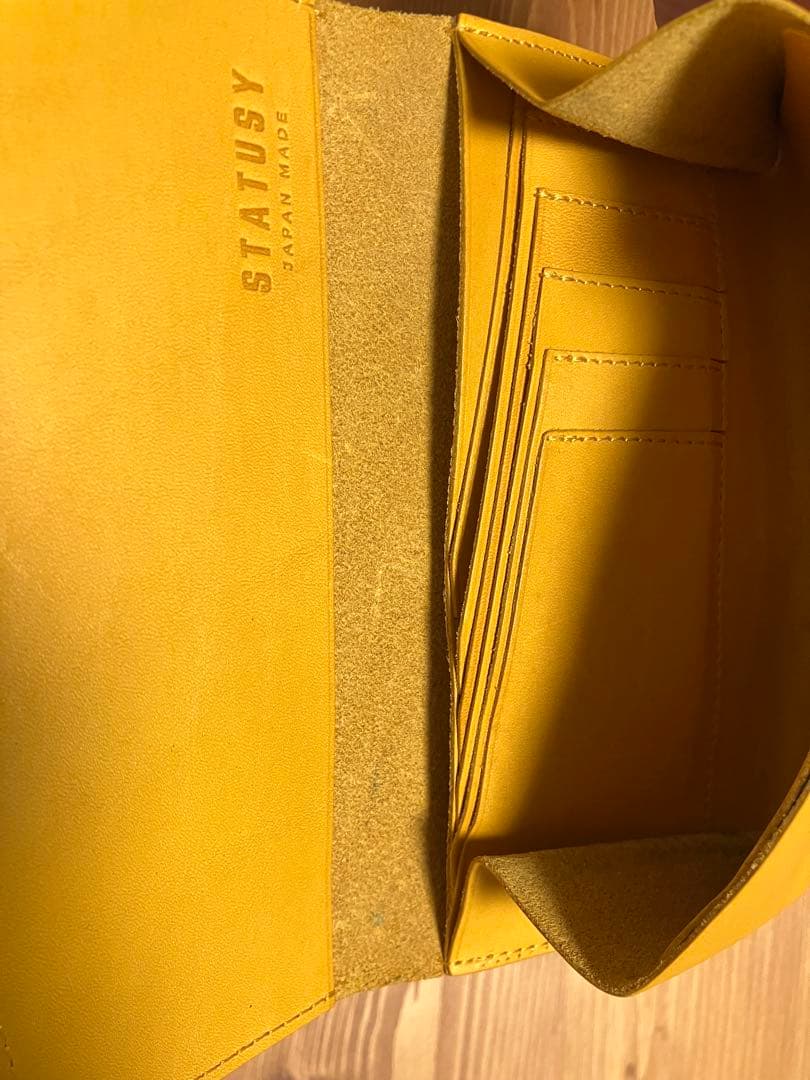 STATUSY 日本製 イエロー長財布