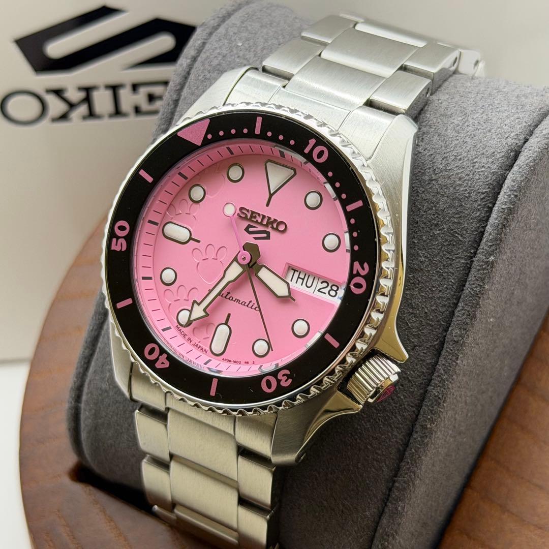 【新品未使用】セイコー　SBSA321 ピンクパンサー　自動巻　箱付　コラボ