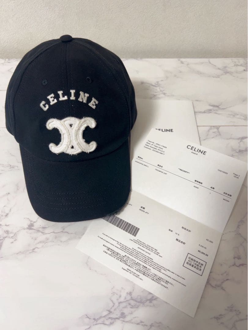 新品未使用　CELINE トリオンフ キャップ / コットンツイルギャバジン