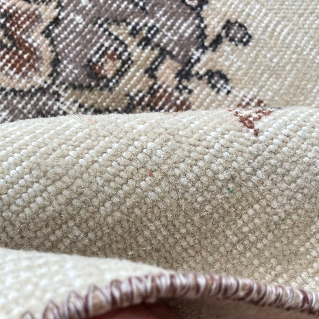 カフェオレベージュ54×220ブラウン　超ロングランナー　トルコヴィンテージラグ