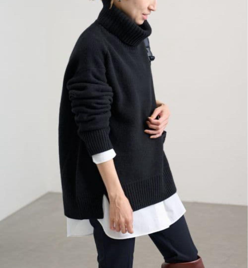 定番✨ フレームワーク　ウールカシミヤタートルネックニットプルオーバー　ブラック