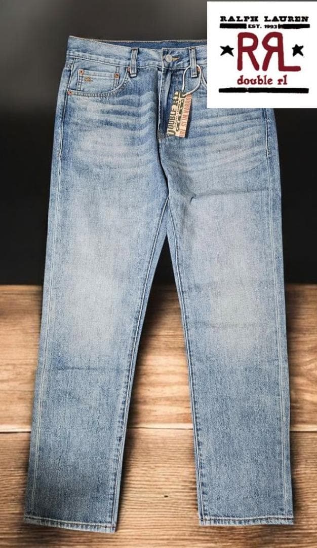 nickRRL HIGH SLIM セルビッジデニム ライトブルー（34）