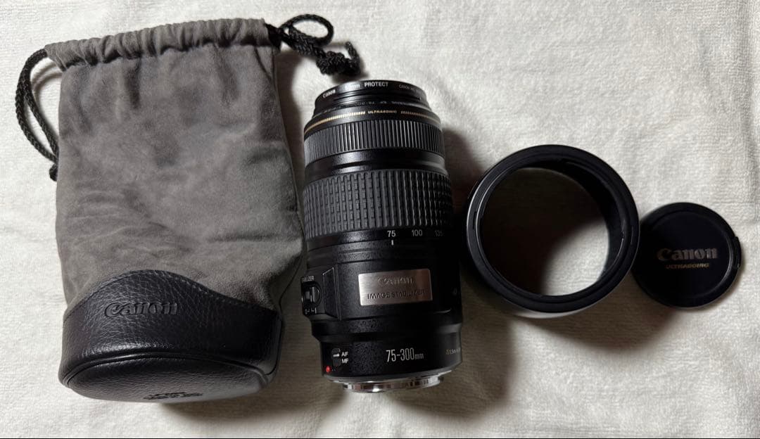Canon 75-300mm レンズ 手ブレ補正付き