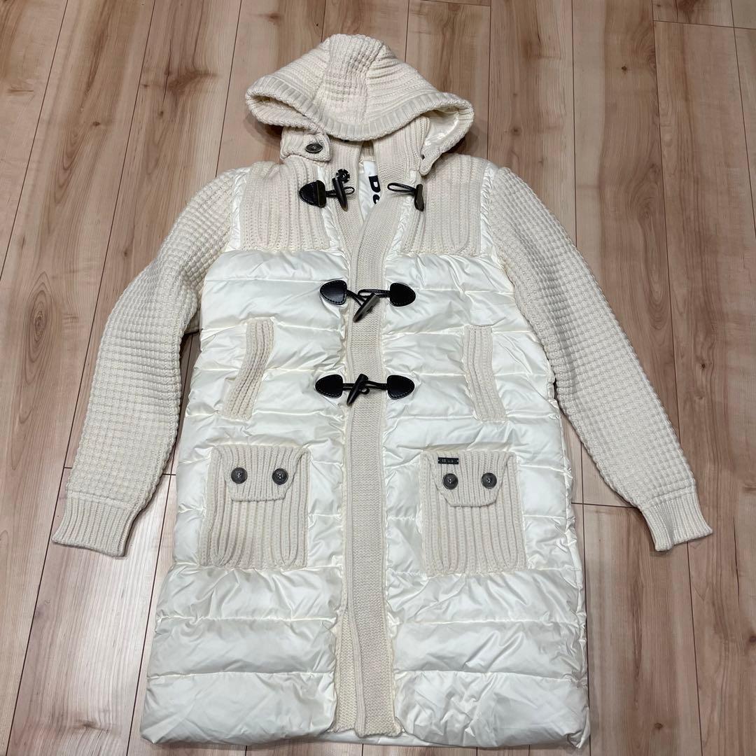 【美品】バーク　Bark ニットダッフル　ダウン　ロングコート　ホワイト
