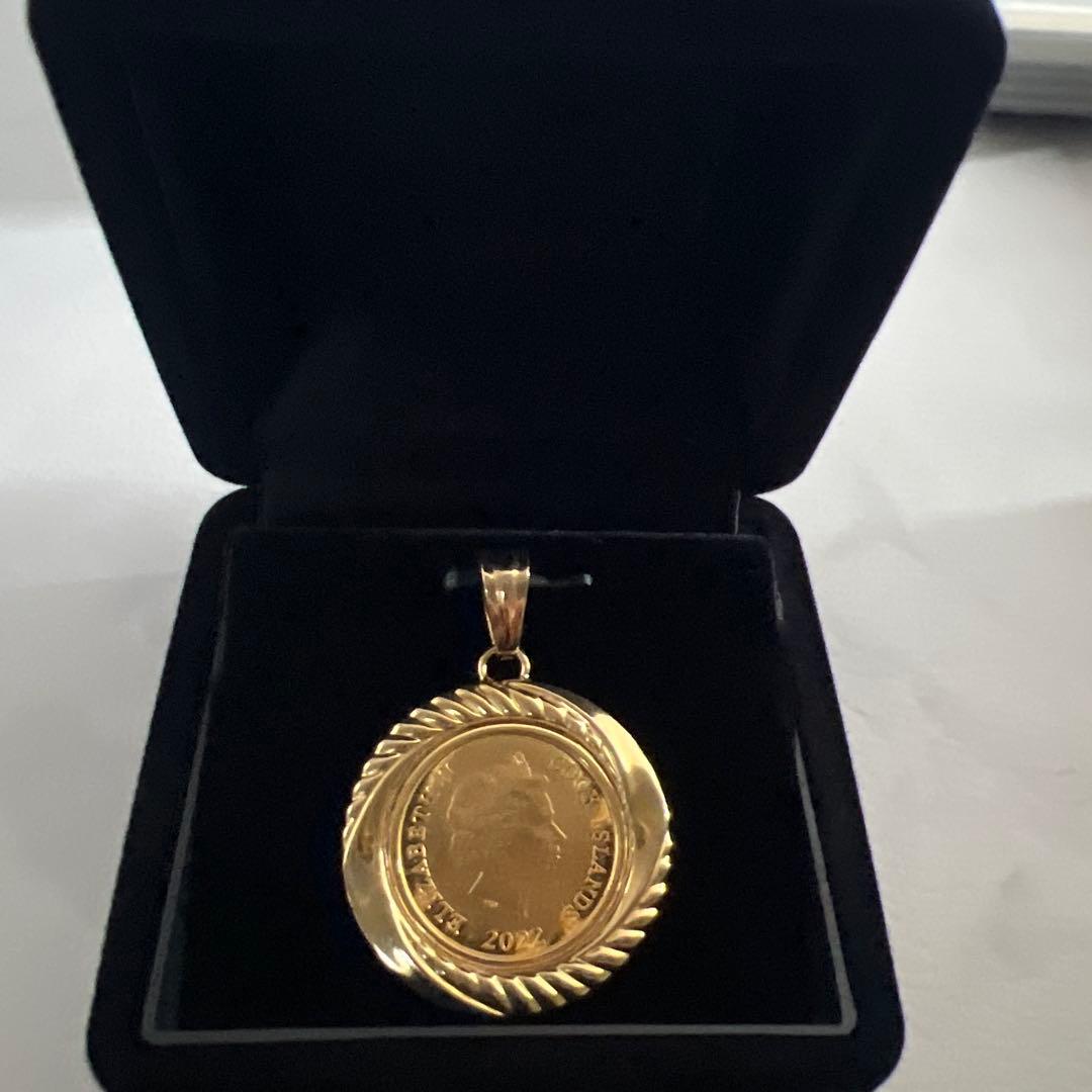 k24ペンダントトップ　エリザベス1/10oz マリア　枠k18