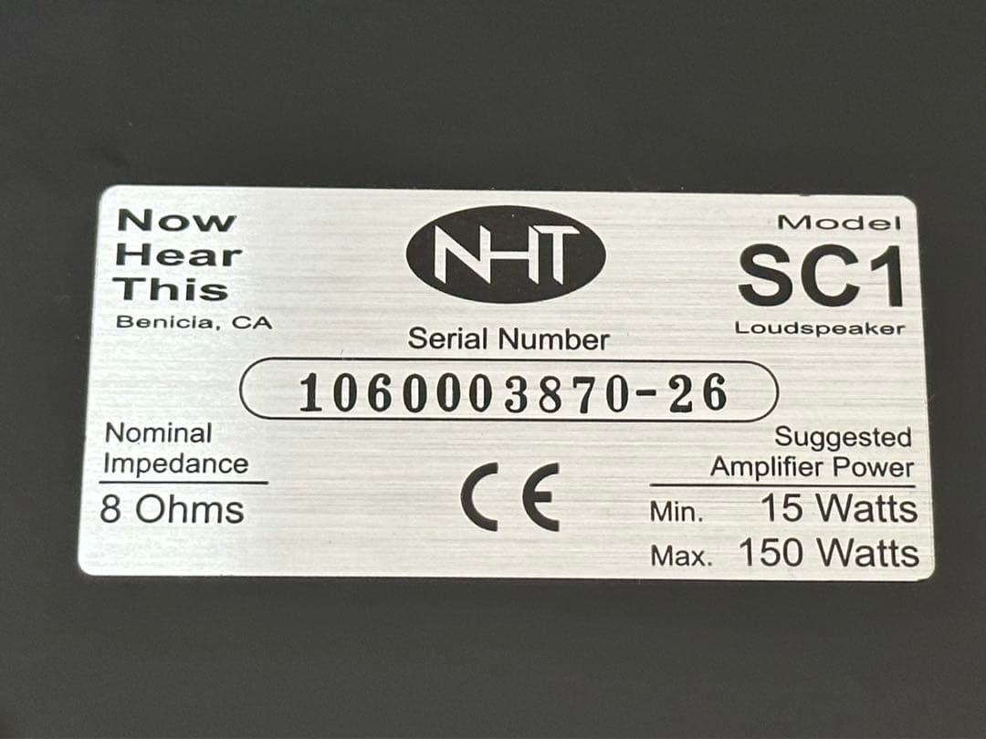 NHT SC1センタースピーカー