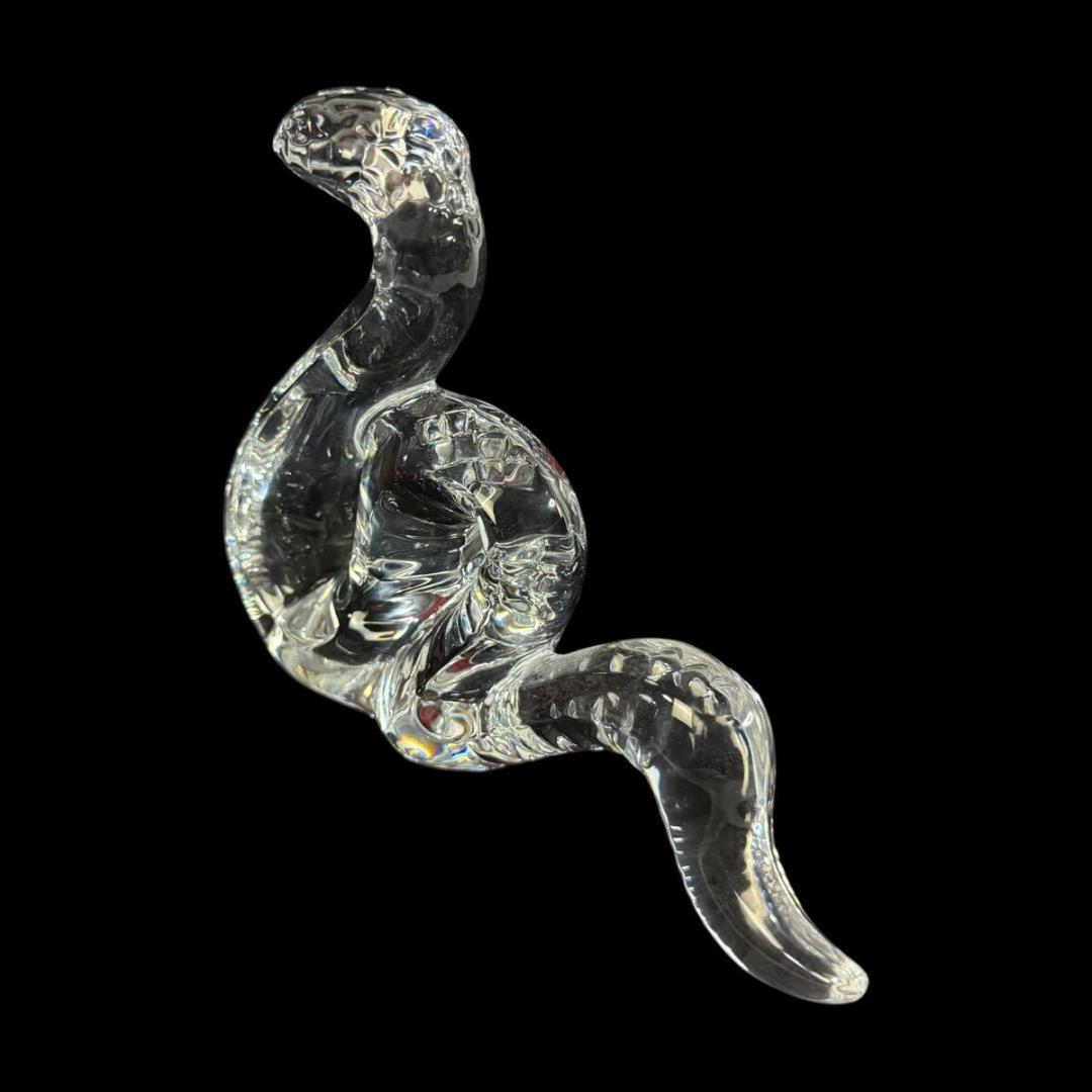 【未使用】Baccarat ラ 干支 巳 蛇 クリスタルフィギュリン 元箱 付き