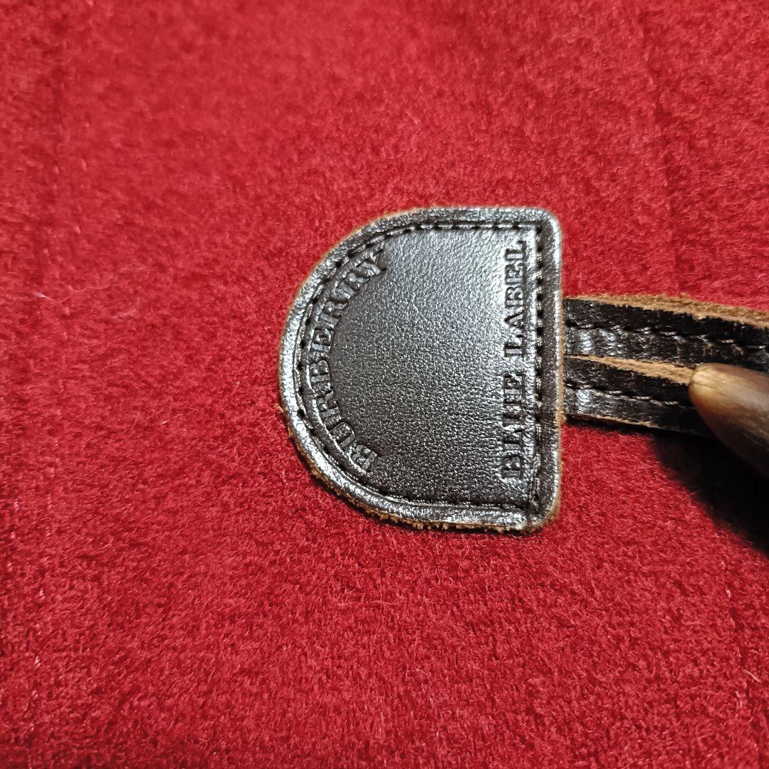 【美品】バーバリーブルーレーベル ダッフルコート ノバチェック レッド 38