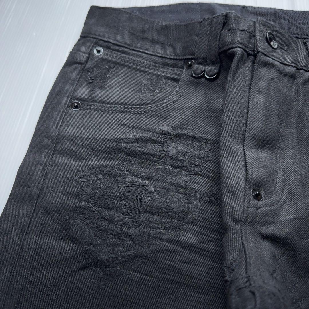 パンツ semantic 00s y2k coating repair denim
